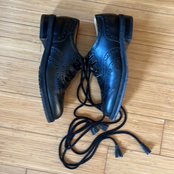 Gaelic Themes Scotland Brogues Mens Piper Size 6 Black Leather - Picture 2 of 8